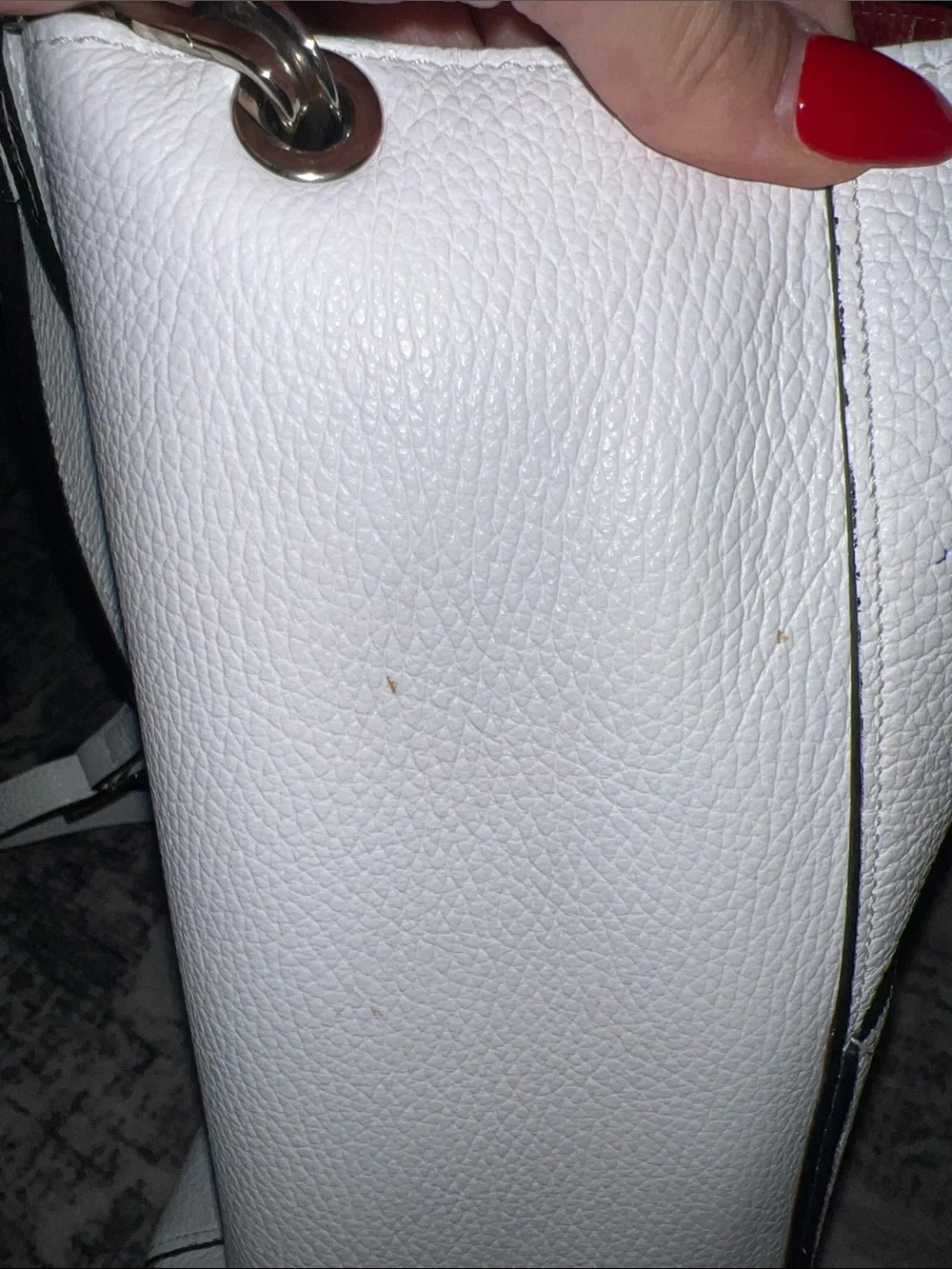 White Leather Shoulder Bag - Sleek Everyday Carry